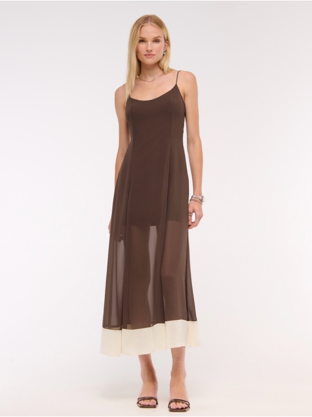 Abercrombie Sheer Flowy Maxi Dress